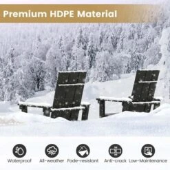 Costway Tall Adirondack Chair With Ergonomic Backrest Armrests & Footrest For Backyard Black/Gray/Navy/Turquoise 19 Costway Tall Adirondack Chair With Ergonomic Backrest Armrests & Footrest For Backyard Black/Gray/Navy/Turquoise -Costway GUEST dcaf697e 16c1 4731 a0c4 67ce5349c376