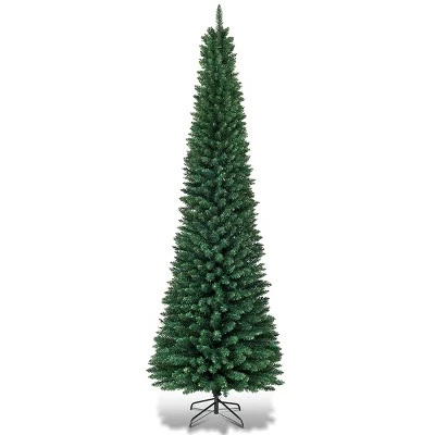 Costway 5'/6'/7'/8' /9' PVC Artificial Pencil Christmas Tree Slim Green 14 Costway 5'/6'/7'/8' /9' PVC Artificial Pencil Christmas Tree Slim Green - Image 12