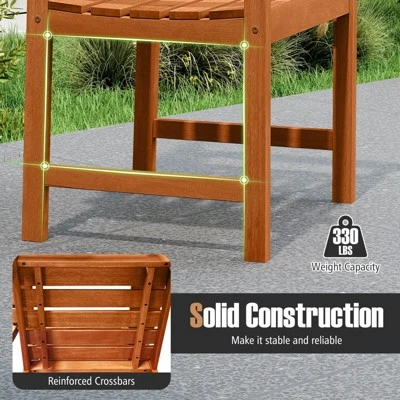 Costway Patio Chairs Set Of 2/4 With Inclined Backrests And Slatted Seats For Deck 8 Costway Patio Chairs Set Of 2/4 With Inclined Backrests And Slatted Seats For Deck - Image 6