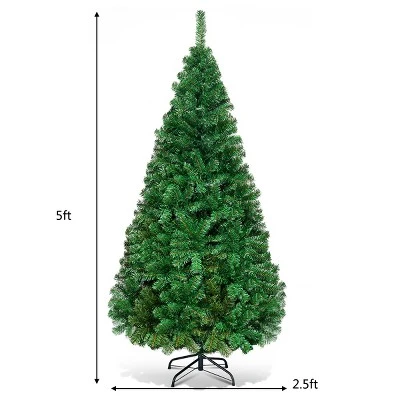 Costway Artificial PVC Christmas Tree W/Stand Holiday Season Indoor Outdoor Green 6 Costway Artificial PVC Christmas Tree W/Stand Holiday Season Indoor Outdoor Green - Image 4
