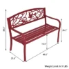 Costway Patio Garden Bench Park Yard Outdoor Furniture Cast Iron Porch Chair Red -Costway GUEST df5d8419 adb5 4fb9 b0d3 43373e69430e