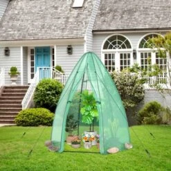 Costway 5.5'x 5.5'x 6' Portable Mini Garden Greenhouse With Window & Roll-up Zippered Door 16 Costway 5.5'x 5.5'x 6' Portable Mini Garden Greenhouse With Window & Roll-up Zippered Door -Costway GUEST e055401c 0974 4071 b602 b1da98779109