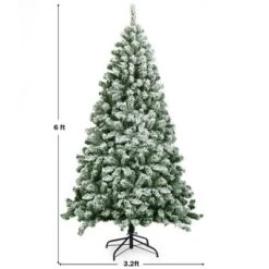 Costway 6FT Snow Flocked Artificial Christmas Tree Hinged W/928 Tips And Foldable Base 13 Costway 6FT Snow Flocked Artificial Christmas Tree Hinged W/928 Tips And Foldable Base -Costway GUEST e1a61366 f261 46fc 88e7 4c6b6059d722