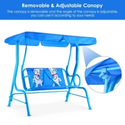 Costway Kids Patio Swing Chair Children Porch Bench Canopy 2 Person Yard Furniture Blue 15 Costway Kids Patio Swing Chair Children Porch Bench Canopy 2 Person Yard Furniture Blue -Costway GUEST e215ff7e 6eb6 4bc6 9722 1a16819edac0