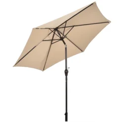 Costway 9Ft Outdoor Market Patio Table Umbrella Push Button Tilt Crank Lift Burgundy/Beige/Tan/Blue -Costway GUEST e28e3a2a 370d 4456 bec4 f214bb84c7a8