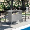 Costway Patio Rattan Wicker Bar Height Counter Table Storage Shelf Rail Garden Mix Gray 1 Costway Patio Rattan Wicker Bar Height Counter Table Storage Shelf Rail Garden Mix Gray -Costway GUEST e2ba12c9 f256 4e2e 9384 720acb906ad2