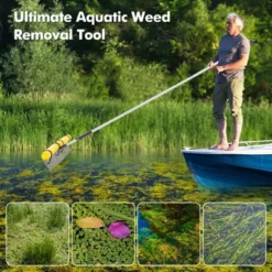 Costway Floating Weed Lake Rake Pond Weed Cutter With Foam Floats, Extended Handle & Rope -Costway GUEST e32d2f49 ef56 4614 a2bc abc33849d2a3