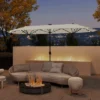 Costway 13FT Double-sided Patio Umbrella With Solar Lights Crank Handle Umbrella Base Beige/Tan/Gray/Wine/Navy/Orange -Costway GUEST e37b60de d624 4854 aa7c 85e89901a72e