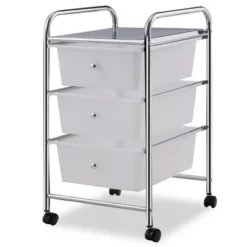Costway 3 Drawers Metal Rolling Storage Cart Scrapbook Supply & Paper Home Office White 18 Costway 3 Drawers Metal Rolling Storage Cart Scrapbook Supply & Paper Home Office White -Costway GUEST e3b244af 85b9 418a 8b76 3277a05ea752