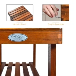 Costway 3-Tier Wood Shoe Rack 27.5' Shoe Bench Freestanding Boots Organizer Heavy-duty -Costway GUEST e4875bbf f023 4a27 91c5 9fec40895219