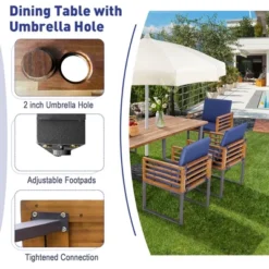 Costway 7pcs Patio Acacia Wood Dining Chair & Table Set Heavy-Duty Space-Saving Outdoor 16 Costway 7pcs Patio Acacia Wood Dining Chair & Table Set Heavy-Duty Space-Saving Outdoor -Costway GUEST e4cb2fa4 37de 438d 8149 b2a77b5d158b