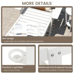 Costway 2PCS Patio Lounge Chair Chaise Adjustable Weatherproof HDPE Cup Holder 16 Costway 2PCS Patio Lounge Chair Chaise Adjustable Weatherproof HDPE Cup Holder -Costway GUEST e4f232c0 34ab 403e 9c67 d8246c3f7c69