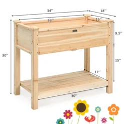 Costway Raised Garden Bed Elevated Wood Planter Box Stand For Vegetable Flower 19 Costway Raised Garden Bed Elevated Wood Planter Box Stand For Vegetable Flower -Costway GUEST e4f45534 f02c 4685 a0f5 e34186bcffd6
