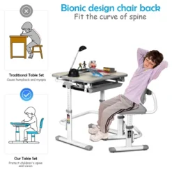 Costway Children Desk Chair Set Adjustable Study Table Drawer -Costway GUEST e52e9349 6186 4731 8f3e 7e4aa7189a3c