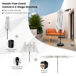 Costway 15FT Double-Sided Patio Market Umbrella Large Crank Handle Vented Outdoor Twin 20 Costway 15FT Double-Sided Patio Market Umbrella Large Crank Handle Vented Outdoor Twin -Costway GUEST e5da5dab 30b1 4e8e 8773 e47a9056a628