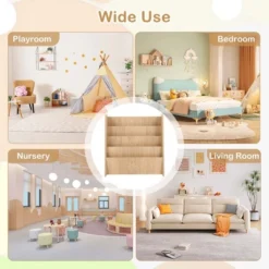 Costway 4-tier Kids Wooden Bookshelf Toddlers Book Rack With Deep Shelves Natural/White 17 Costway 4-tier Kids Wooden Bookshelf Toddlers Book Rack With Deep Shelves Natural/White -Costway GUEST e69877b6 b433 46f5 986b b25115dfb773