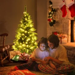 Costway 5ft Pre-lit PVC Artificial Half Christmas Tree 250 LED Lights -Costway GUEST e7b62388 f54f 4e60 b7a7 f97ccb54c455