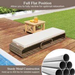 Costway 1/2 PCS Outdoor Chaise Lounge Chair With Adjustable Backrest Cushion And Storage 17 Costway 1/2 PCS Outdoor Chaise Lounge Chair With Adjustable Backrest Cushion And Storage -Costway GUEST e801edfe 57f8 447c a4b8 d739213df32a