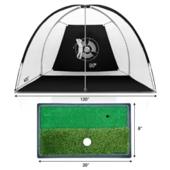 Costway Portable 10' Golf Practice Set Golf Hitting Net Cage W Target Bag Ball Grass Mat -Costway GUEST e81ca044 a865 47f1 a58b bae2b304ff77