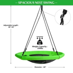 Costway 40'' Nest Tree Swing Outdoor Round Swing For Backyard BlueGreen -Costway GUEST e885d2fd 793f 4e74 b22b 6e7565a88749