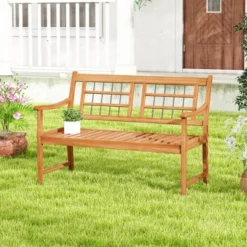 Costway Outdoor Acacia Wood Bench 2-Person Patio Bench With Slatted Seat & Backrest 21 Costway Outdoor Acacia Wood Bench 2-Person Patio Bench With Slatted Seat & Backrest -Costway GUEST e8d8d9dd 7f25 4544 83a6 e169a24f3cbb
