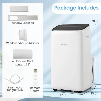 Costway 14000 BTU Inverter Portable Air Conditioner With APP Voice & Remote Control 4 Costway 14000 BTU Inverter Portable Air Conditioner With APP Voice & Remote Control - Image 2