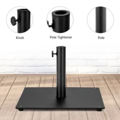 Costway 36LBS Square Umbrella Base Stand Weighted Patio Market Umbrellas Black -Costway GUEST ea2125d9 8c93 4822 845b 208df888eb29