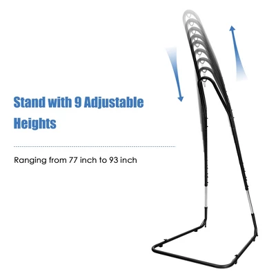 Costway Patio Adjustable 77" To 93" Hammock Chair Stand Hanging Chair Stand 5 Costway Patio Adjustable 77" To 93" Hammock Chair Stand Hanging Chair Stand - Image 3