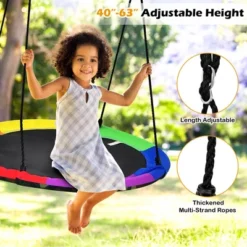 Costway 40'' Flying Saucer Tree Swing For Kids Round Tree Swing For Outdoor 17 Costway 40'' Flying Saucer Tree Swing For Kids Round Tree Swing For Outdoor -Costway GUEST eac27319 ddad 49ff 957b 7efcae99ea18