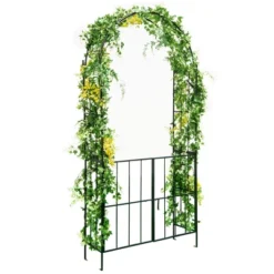 Costway Garden Arch Arbor Trellis With Gate 7.5 Ft Patio Archway Pergola For Wedding 19 Costway Garden Arch Arbor Trellis With Gate 7.5 Ft Patio Archway Pergola For Wedding -Costway GUEST ead84ec3 630f 474d b5f2 55125a32a5da