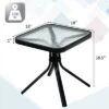 Costway 18'' Patio Coffee Side Table Square Tempered Glass Top Garden Deck -Costway GUEST eb83cd62 2396 4bf4 be66 19c18d44d542