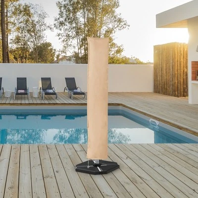 Costway Parasol Offset Cantilever Umbrella Cover 11ft Zipper Fiberglass Rod Outdoor 6 Costway Parasol Offset Cantilever Umbrella Cover 11ft Zipper Fiberglass Rod Outdoor - Image 4