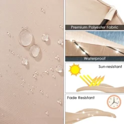 Costway 15Ft Patio Double-Sided Solar LED Market Umbrella Crank BeigeTanOrangeBurgundy -Costway GUEST ebeaebda 4cde 4626 baac 41b98df7798b