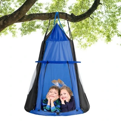 Costway 40'' Kids Hanging Chair Swing Tent Set Hammock Nest Pod Seat 12 Costway 40'' Kids Hanging Chair Swing Tent Set Hammock Nest Pod Seat - Image 10