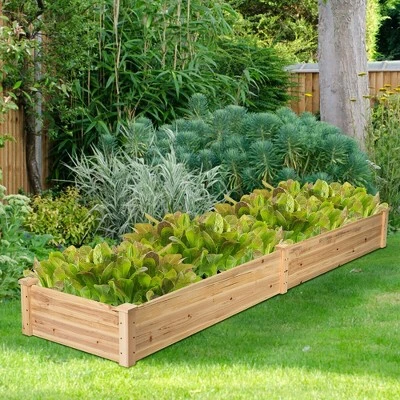 Costway Wooden Vegetable Raised Garden Bed Backyard Patio Grow Flowers Planter 6 Costway Wooden Vegetable Raised Garden Bed Backyard Patio Grow Flowers Planter - Image 4