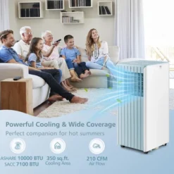 Costway 7100 BTU (10000 BTU ASHARE) Portable Air Conditioner 3-in-1 AC Unit With Cool Dehum Fan Sleep Mode 15 Costway 7100 BTU (10000 BTU ASHARE) Portable Air Conditioner 3-in-1 AC Unit With Cool Dehum Fan Sleep Mode -Costway GUEST ec5daf0c 929a 443a 8d48 c94e166f1e3c