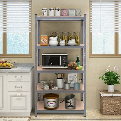 Costway Heavy Duty Steel 72'' Level Garage Shelf Metal Storage Adjustable Shelves Unit 9 Costway Heavy Duty Steel 72'' Level Garage Shelf Metal Storage Adjustable Shelves Unit - Image 7