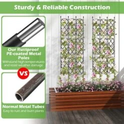Costway 1/2 PCS 58" X 73" Garden Trellis For Climbing Plants Rustproof Metal Plant Support Frame 16 Costway 1/2 PCS 58" X 73" Garden Trellis For Climbing Plants Rustproof Metal Plant Support Frame -Costway GUEST eca1c6df e008 4c96 8b15 6257b5a9e3ba