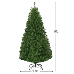 Costway 5Ft Pre-Lit Artificial Christmas Tree Hinged 150 LED Lights -Costway GUEST ed14492c 6933 453d 96b0 014ea4753897