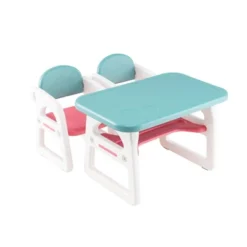 Costway 3-Piece Kids Table And Chair Set Toddler Activity Study Desk With Building Blocks -Costway GUEST ed94da55 eb9c 40ec 88b9 28994d3d1081