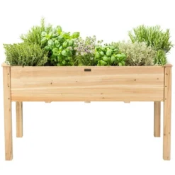 Costway Wooden Raised Vegetable Garden Bed Elevated Grow Vegetable Planter -Costway GUEST ee24678b 570c 4687 b851 e230108557d4