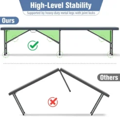 Costway 6 Ft Plastic Folding Bench With 1320 LBS Capacity Handle & Lock For Outdoor Picnic White/Gray 17 Costway 6 Ft Plastic Folding Bench With 1320 LBS Capacity Handle & Lock For Outdoor Picnic White/Gray -Costway GUEST ee9bbef5 5ca9 4a5c beb7 4b7446dd6c0c