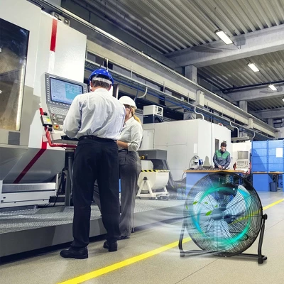 Costway 20 Inches High Velocity Floor Fan, Portable Pivoting Fan With 3 Powerful Speeds 4 Costway 20 Inches High Velocity Floor Fan, Portable Pivoting Fan With 3 Powerful Speeds - Image 2