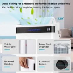 Costway 57 Pint Dehumidifier For Home And Basement With 4 Modes 3-Color Indicator 24H Timer 17 Costway 57 Pint Dehumidifier For Home And Basement With 4 Modes 3-Color Indicator 24H Timer -Costway GUEST ef95d404 18e6 4a55 a0c8 69c8edd3fb95