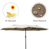 Costway 15' Market Outdoor Umbrella Double-Sided Twin Patio Umbrella With Crank Beige 2 Costway 15' Market Outdoor Umbrella Double-Sided Twin Patio Umbrella With Crank Beige -Costway GUEST f0523a4e ad95 43c2 81da 55f22faa404d