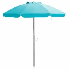 Costway 6.5FT Patio Beach Umbrella Sun Shade Tilt W/Carry Bag Blue -Costway GUEST f0913f07 ca42 4c79 9986 ee198e2507b7 1