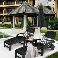 Costway Set Of 2 Patio Adjustable Chaise Lounge Chair Folding Sun Lounger Recliner Grey/Black/Coffee/Turquoise -Costway GUEST f0a7f6eb e2c3 4977 84ce 2f2403a14b55