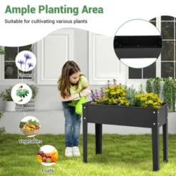 Costway 24'' Raised Garden Bed With Legs Metal Elevated Planter Box Drainage Hole Backyard 14 Costway 24'' Raised Garden Bed With Legs Metal Elevated Planter Box Drainage Hole Backyard -Costway GUEST f1e8e6f3 f2ee 4d60 87e9 40d53a98273b