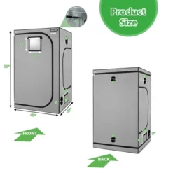 Costway 5x5 Grow Tent, 60''x60''x80'' High Reflective Mylar W/Observation Window GrayBlack 19 Costway 5x5 Grow Tent, 60''x60''x80'' High Reflective Mylar W/Observation Window GrayBlack -Costway GUEST f243dcbb 3647 49e4 8891 a913b9b1021c