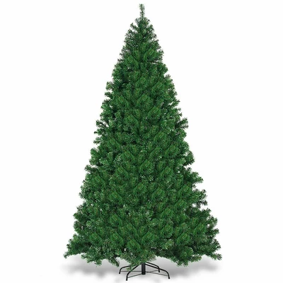Costway Pre-Lit PVC Christmas Tree 9Ft Hinged 700 LED Lights Green 7 Costway Pre-Lit PVC Christmas Tree 9Ft Hinged 700 LED Lights Green - Image 5